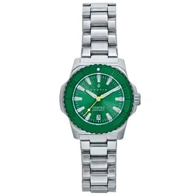 Pre-owned Nautis Cortez Automatic Bracelet Watch W/date - Green