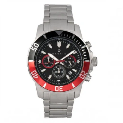 Nautis Dive Chrono 500 Chronograph Bracelet Watch In Black/red