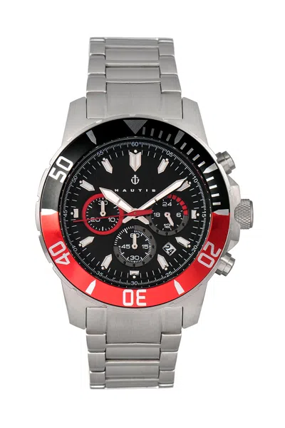 Nautis Dive Chrono 500 Chronograph Bracelet Watch In Red