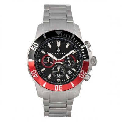 Nautis Dive Chrono 500 Chronograph Quartz Black Dial Men's Watch 17065-j In Gray