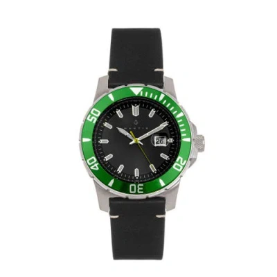 NAUTIS NAUTIS DIVE PRO 200 LEATHER-BAND WATCH W/DATE