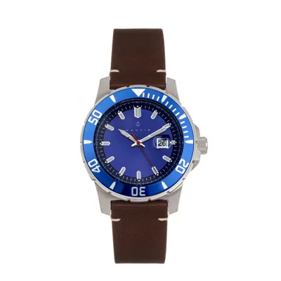 NAUTIS DIVE PRO 200 LEATHER-BAND WATCH WITH DATE