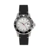 Nautis Dive Pro 200 Leather-band Watch With Date In White