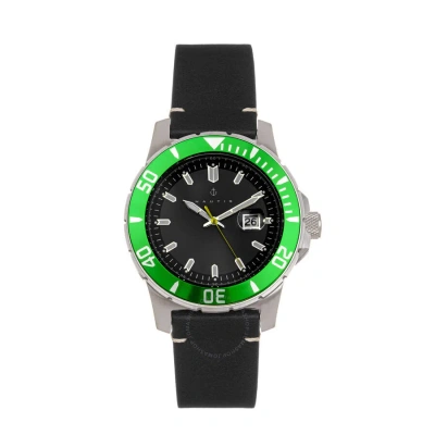 Nautis Dive Pro 200 Quartz Black Dial Men's Watch Gl1909-g In Black / Green / Silver