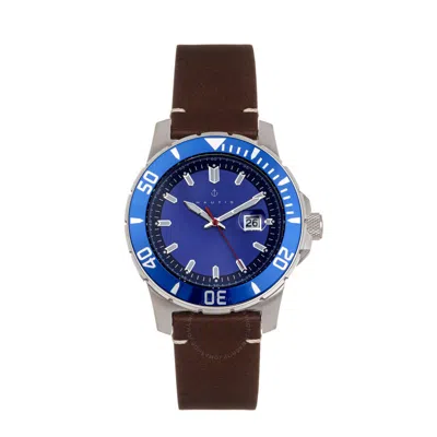 Nautis Dive Pro 200 Quartz Blue Dial Men's Watch Gl1909-e In Brown/blue/silver Tone