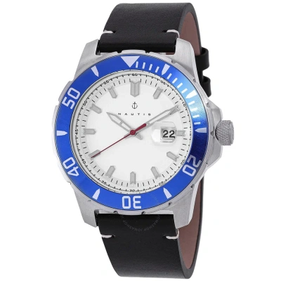 Nautis Dive Pro 200 Quartz White Dial Men's Watch Gl1909-d In Metallic