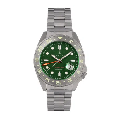 Nautis Global Dive Green Dial Men's Watch 18093g-d In Green/silver Tone