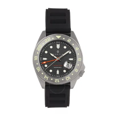 Nautis Global Dive Grey Dial Men's Watch 18093r-b In Black