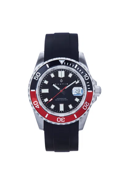 Nautis Interceptor Box Set With Interchangable Bands And Date Display In Black