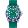 Nautis Interceptor Box Set With Interchangable Bands And Date Display In Green