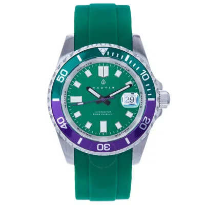 Nautis Interceptor Box Set With Interchangable Bands And Date Display In Green