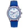 Nautis Meridian Chronograph Quartz White Dial Mens Watch Naun100-5 In Blue / Silver / White
