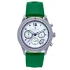 Nautis Meridian Chronograph Quartz White Dial Mens Watch Naun100-4 In Green / Silver / White