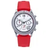 Nautis Meridian Chronograph Quartz White Dial Mens Watch Naun100-2 In Red