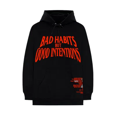 Pre-owned Nav Men's  X Vlone Bad Habits Hoodie In Black