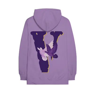 Pre-owned Nav Men's  X Vlone Doves Hoodie In Purple