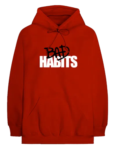 Pre-owned Nav Men's  X Vlone Drip Pullover Hoodie In Red