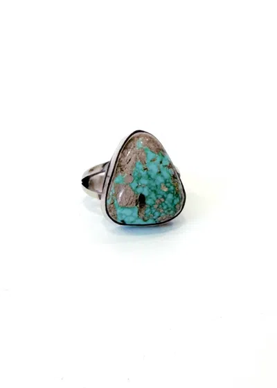 Navajo Ranch Women's Thunder Mountain Genuine Ring In Turquoise In Blue