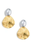 Naveda Bloom Hana Front/back Drop Earrings In Gold