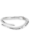 Naveda Raya 925 Silver Plated Bangle In Metallic