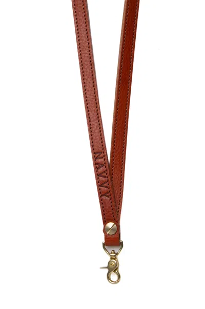 Navvy Brown Weaver - Clay Tan Leather Lanyard