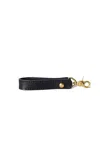 Navvy Meldon - Soot Black Leather Key Ring In Black