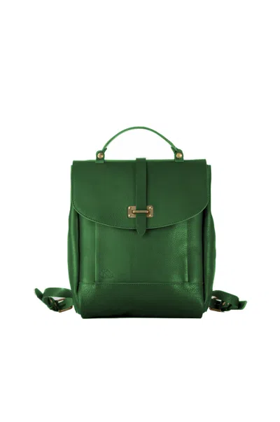 Navvy Men's Culloden - Green Leather Backpack