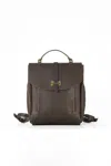 Navvy Men's Neutrals / Brown Culloden - Smog Grey Leather Backpack In Brown