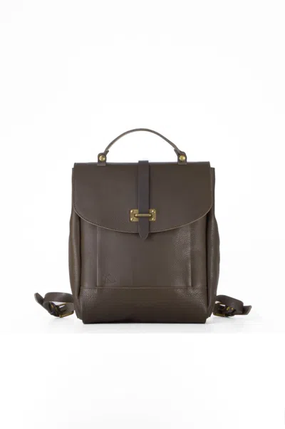 Navvy Men's Neutrals / Brown Culloden - Smog Grey Leather Backpack