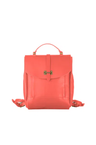 Navvy Men's Pink / Purple Culloden - Saveloy Pink Leather Backpack In Pink/purple