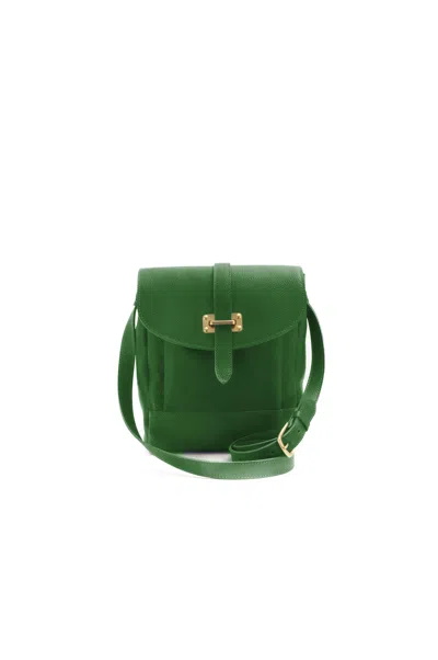 Navvy Men's Saltburn - Nettle Green Leather Messenger Bag