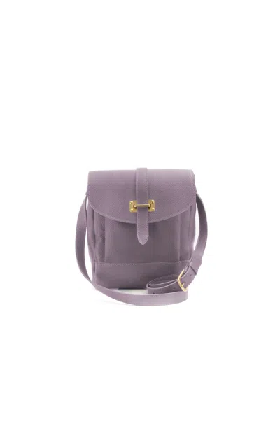 Navvy Men's Saltburn - Thistle Grey Leather Messenger Bag