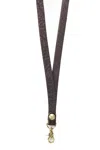 Navvy Weaver - Silt Brown Leather Lanyard In Brown