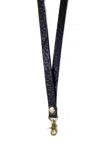 Navvy Weaver - Soot Black Leather Lanyard In Black