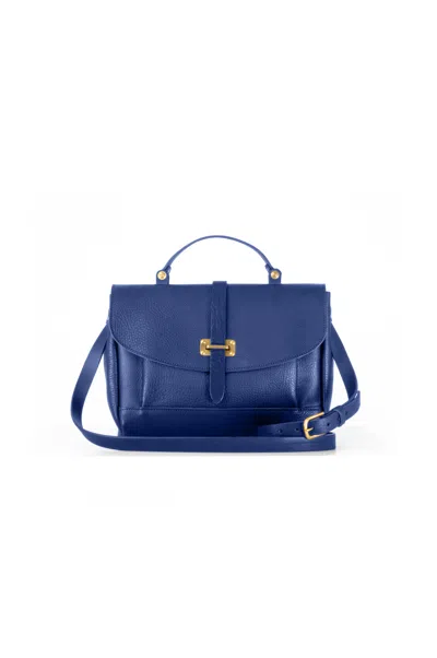 Navvy Women's Balcombe - Indigo Blue Leather Satchel