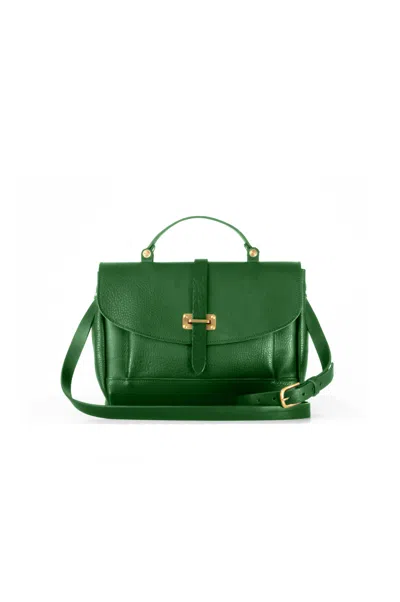 Navvy Women's Balcombe - Nettle Green Leather Satchel