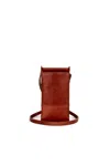 Navvy Women's Brown Lambley - Clay Tan Leather Phone Holder In Brown