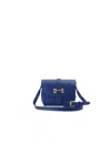 Navvy Women's Chirk - Indigo Blue Leather Crossbody Bag In Blue