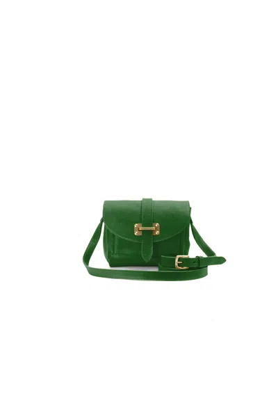 Navvy Women's Chirk - Nettle Green Leather Crossbody Bag