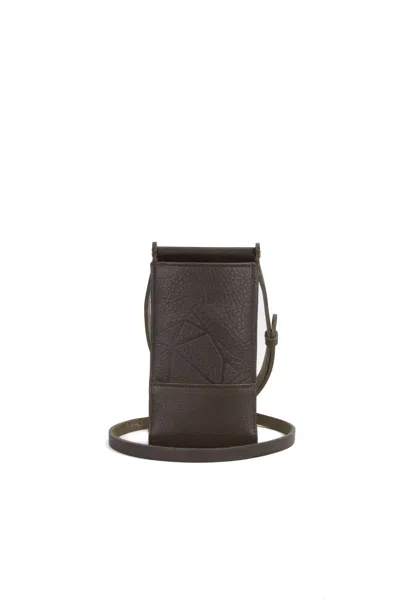 Navvy Women's Lambley - Smog Grey Leather Phone Holder