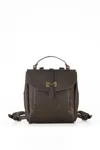 Navvy Women's Neutrals / Grey Oldbury - Smog Grey Leather Backpack In Grey
