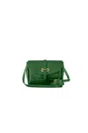 Navvy Women's Pensford Green Leather Crossbody Bag In Green
