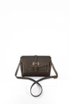Navvy Women's Pensford Smog Grey Leather Crossbody Bag In Grey