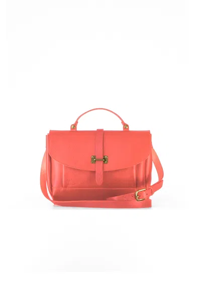 Navvy Women's Pink / Purple Balcombe - Saveloy Pink Leather Satchel In Pink/purple