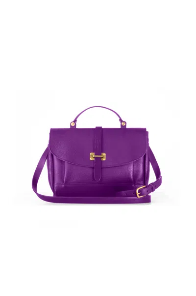 Navvy Women's Pink / Purple Balcombe - Violet Purple Leather Satchel