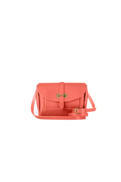 Navvy Women's Pink / Purple Pensford Saveloy Pink Leather Crossbody Bag In Pink/purple