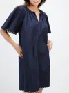 Navybleu Harbor Scallop Dress In Navy In Blue
