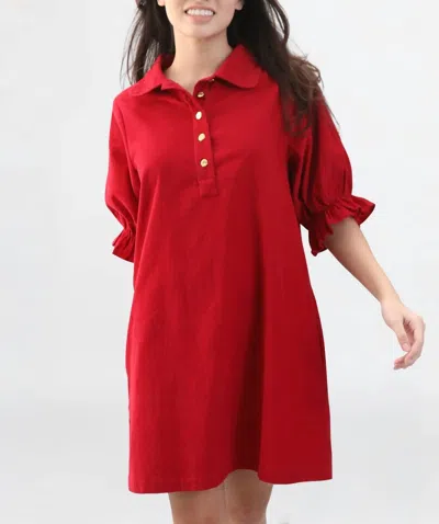 Navybleu Noel Mini Dress In Red