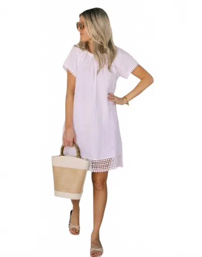 Navybleu Palm Beach Dress In White In Pink