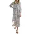 Navybleu Sara Ikat Long Tunic Dress In Neutral In Multi
